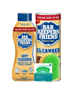 Limpiador Multiusos Bar Keepers Friend 769 ml + 595 g + 6 Esponjas