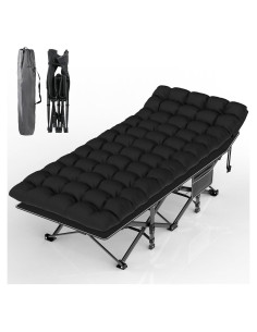 Cama de Camping Plegable Suteck 190.5x71.1cm con Almohadilla