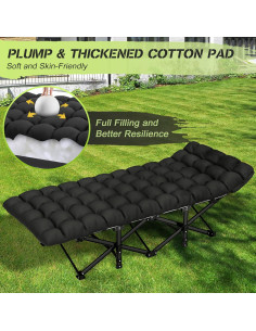 Cama de Camping Plegable Suteck 190.5x71.1cm con Almohadilla 2