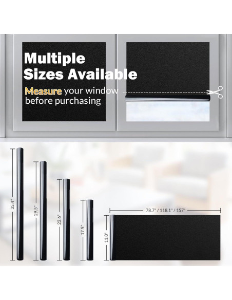 Película de Ventana Opaca rabbitgoo 30x200 cm Bloqueo Luz UV