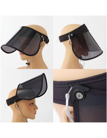 Sombrero de Protección UV Plegable WITHMOONS Negro Grande