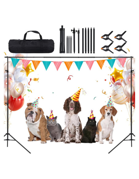 Soporte de Fondo Ajustable Maxztill 2x3m con Abrazaderas y Bolsa