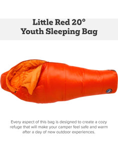 Saco de Dormir Juvenil Big Agnes 20 Grados Rojo para Camping 2