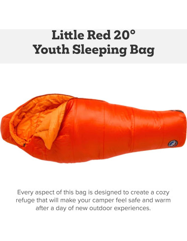 Saco de Dormir Juvenil Big Agnes 20 Grados Rojo para Camping