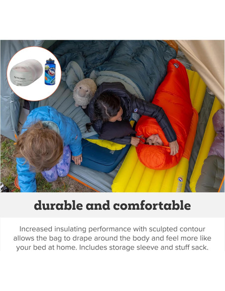 Saco de Dormir Juvenil Big Agnes 20 Grados Rojo para Camping