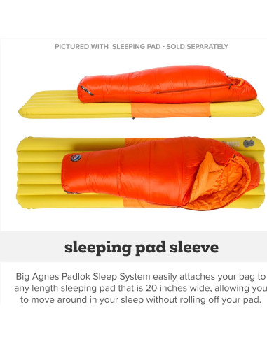 Saco de Dormir Juvenil Big Agnes 20 Grados Rojo para Camping