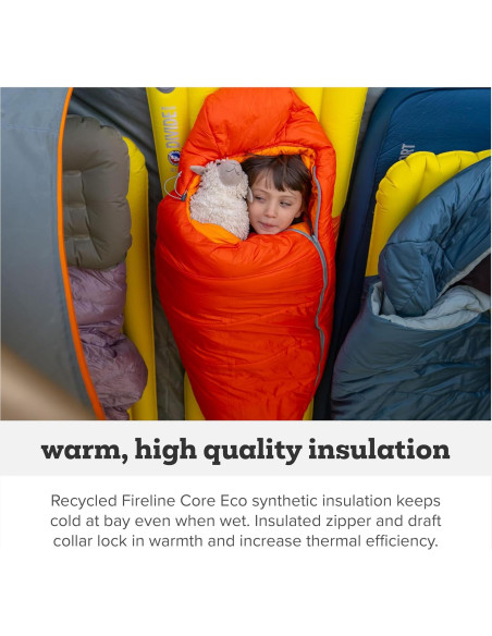 Saco de Dormir Juvenil Big Agnes 20 Grados Rojo para Camping