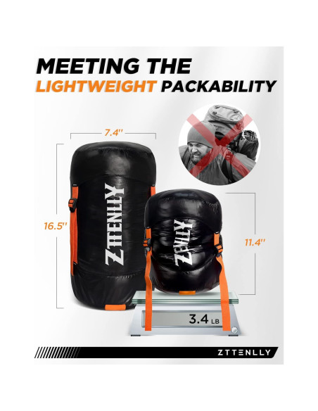 Saco de dormir ZTTENLLY de plumas 0-20C para 4 estaciones