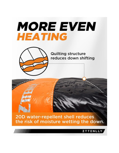 Saco de dormir ZTTENLLY de plumas 0-20C para 4 estaciones