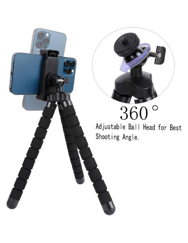 Trípode Flexible Acuvar 6.5" para Cámaras GoPro - Soporte Estable