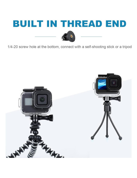 Trípode Flexible Acuvar 6.5" para Cámaras GoPro - Soporte Estable