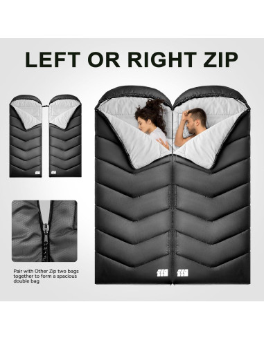 Saco de Dormir TANSTRIDER 2 Personas Impermeable 220x160cm