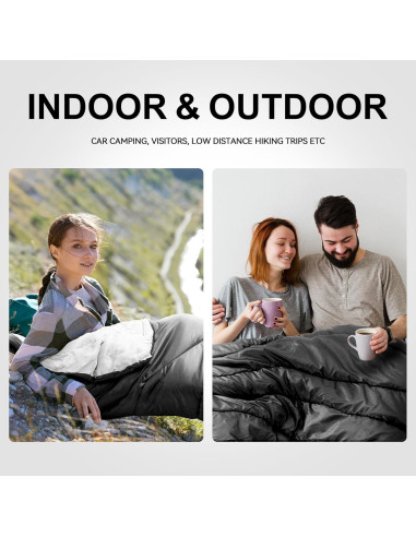 Saco de Dormir TANSTRIDER 2 Personas Impermeable 220x160cm