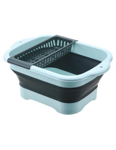 Lavabo Plegable Alltiett 10.5L con Drenaje Verde para Camping