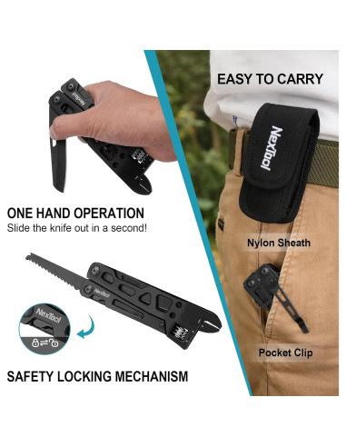 Multiherramienta 9 en 1 NexTool Llave Ajustable Acero Inoxidable