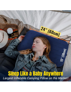 Almohada Inflable de Camping TREKOLOGY ALUFT Ultra 61x38cm Azul 2
