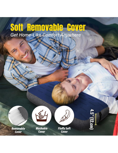 Almohada Inflable de Camping TREKOLOGY ALUFT Ultra 61x38cm Azul