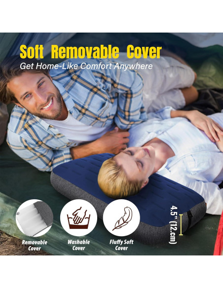 Almohada Inflable de Camping TREKOLOGY ALUFT Ultra 61x38cm Azul