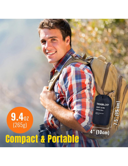 Almohada Inflable de Camping TREKOLOGY ALUFT Ultra 61x38cm Azul