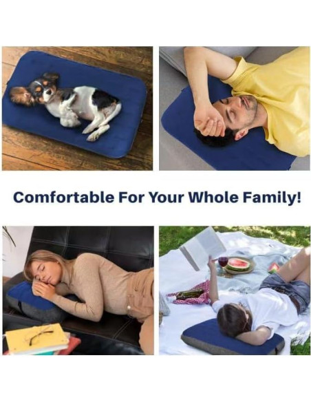 Almohada Inflable de Camping TREKOLOGY ALUFT Ultra 61x38cm Azul