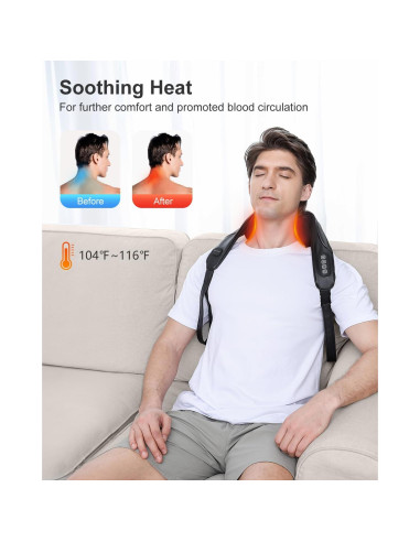 Masajeador de Cuello Medcursor NK-NM10 Inalámbrico 4D 6 Nodos