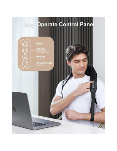 Masajeador de Cuello Medcursor NK-NM10 Inalámbrico 4D 6 Nodos