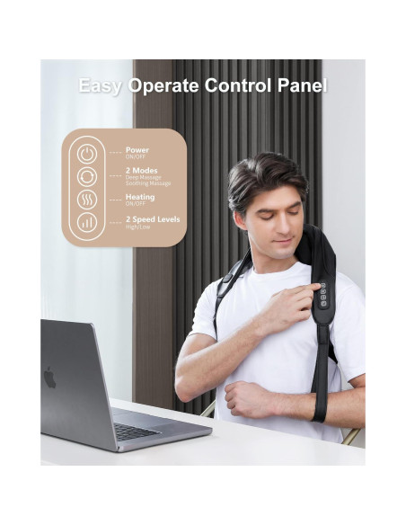 Masajeador de Cuello Medcursor NK-NM10 Inalámbrico 4D 6 Nodos