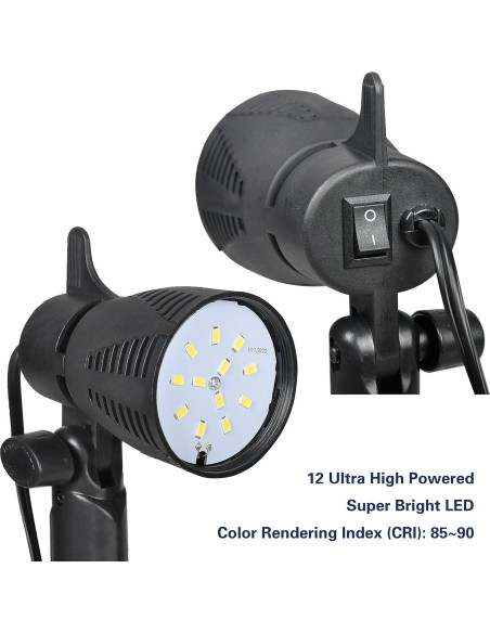 Lámpara LED EMART para Fotografía 5500K - 2 Juegos Portátil