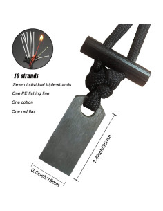 Collar de Supervivencia BSGB con Iniciador de Fuego y Paracord 2