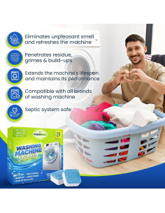 Tabletas Limpiadoras de Lavadora Freshero - Paquete de 24 2