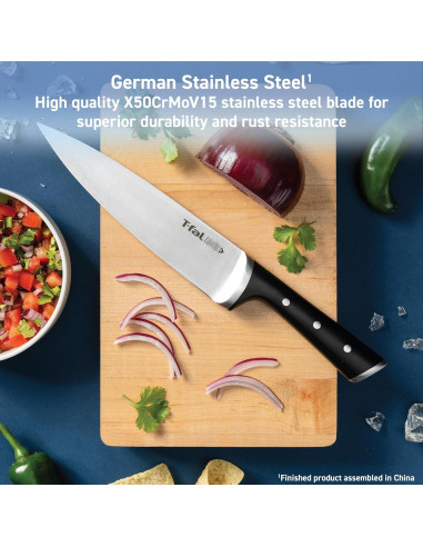 Set de Cuchillos T-fal Ice Force 2 Piezas Acero Inoxidable