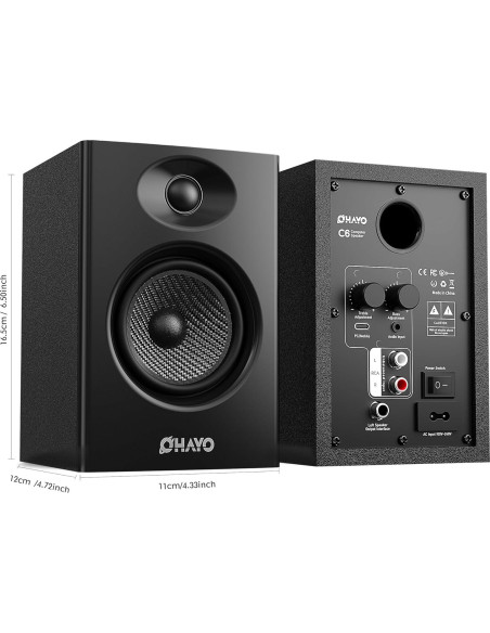 Altavoces de Computadora OHAYO C6 60W Bluetooth 5.3 Negro