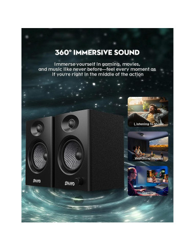 Altavoces de Computadora OHAYO C6 60W Bluetooth 5.3 Negro