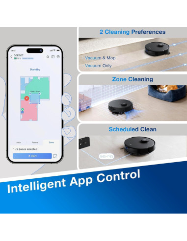 Aspiradora Robot ECOVACS DEEBOT N20 PRO 8000Pa Mopa Inteligente