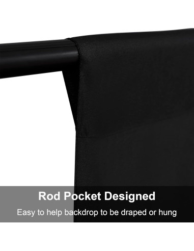 Fondo de Fotografía Joccun 5x7ft Negro de Poliéster