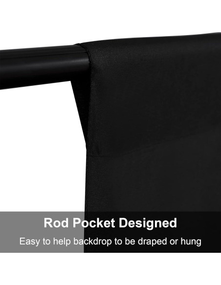 Fondo de Fotografía Joccun 5x7ft Negro de Poliéster