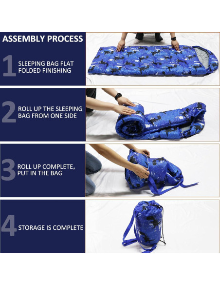 Saco de Dormir para Niños Tuphen 3 Temporadas Azul Impermeable