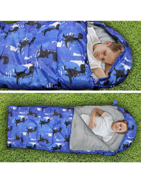 Saco de Dormir para Niños Tuphen 3 Temporadas Azul Impermeable