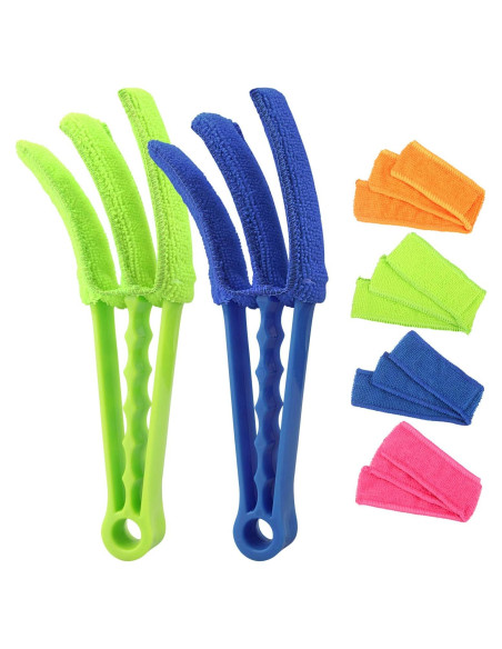 Kit de limpieza de persianas RUIMAICAN con 2 cepillos y 6 fundas