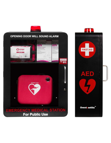 Estación Médica de Emergencia KITS DE SOBREDOSIS - Montaje en Pared