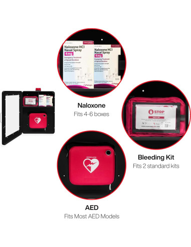 Estación Médica de Emergencia KITS DE SOBREDOSIS - Montaje en Pared