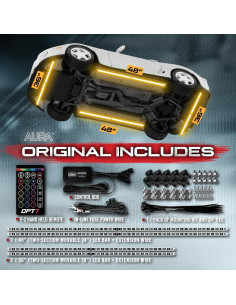 Kit de Iluminación LED Underglow OPT7 Aura para Automóvil RGB 2