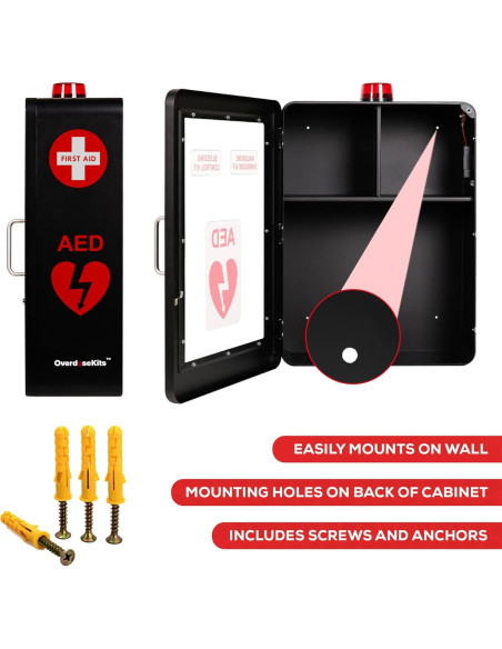 Estación Médica de Emergencia KITS DE SOBREDOSIS - Montaje en Pared