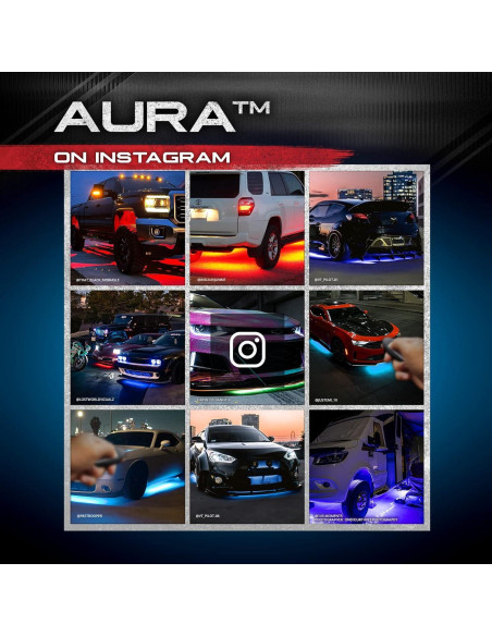 Kit de Iluminación LED Underglow OPT7 Aura para Automóvil RGB