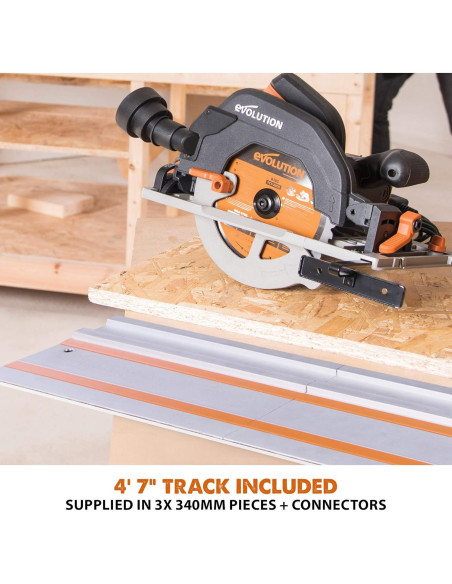 Sierra Circular Evolution R185CCSX 1800W con Pista 101.6 cm
