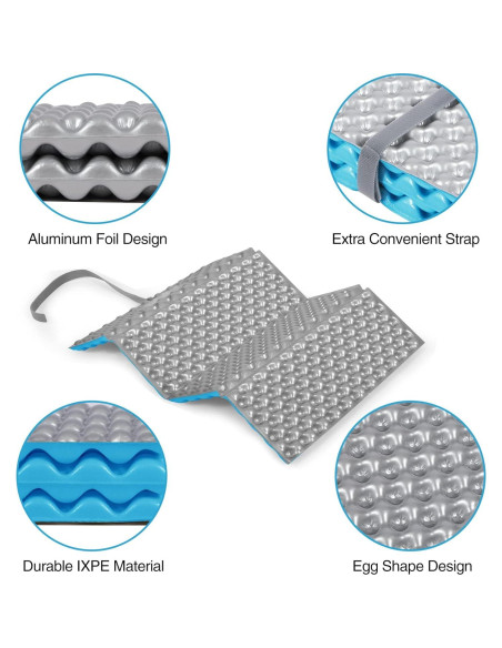 Almohadilla de Espuma Plegable REDCAMP Azul 40x28 cm