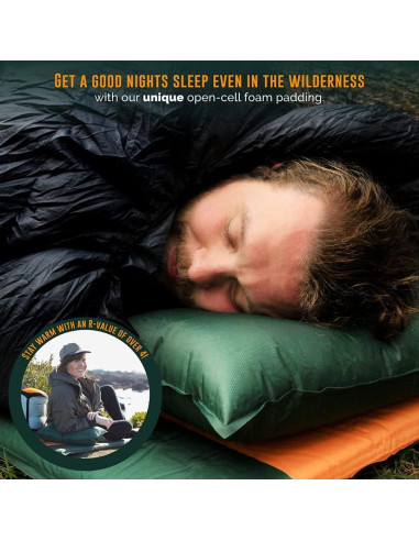 Colchoneta de Camping Autoinflable Ryno Tuff 190.5x63.5 cm