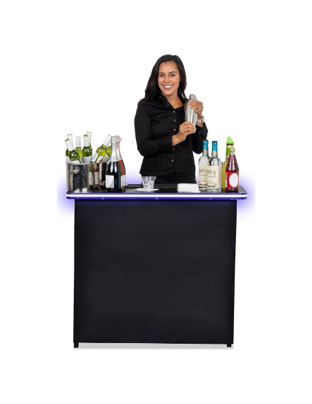 Mesa de Bar Portátil GoPong LED con Funda - 99x91 cm