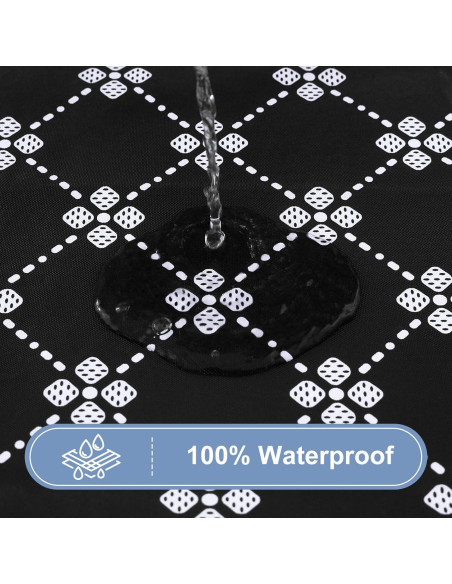 Mantel Cuadrado de Vinilo Misaya 86.36 cm Negro Impermeable