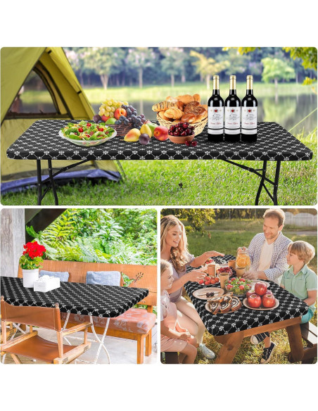 Mantel Cuadrado de Vinilo Misaya 86.36 cm Negro Impermeable